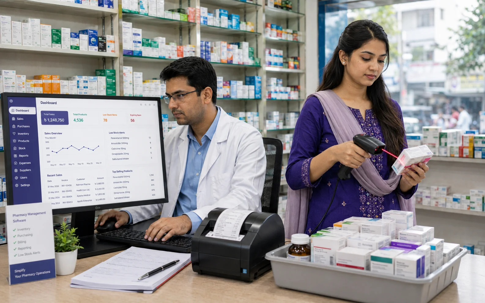 Pharmacy management software workflow in Bangladesh