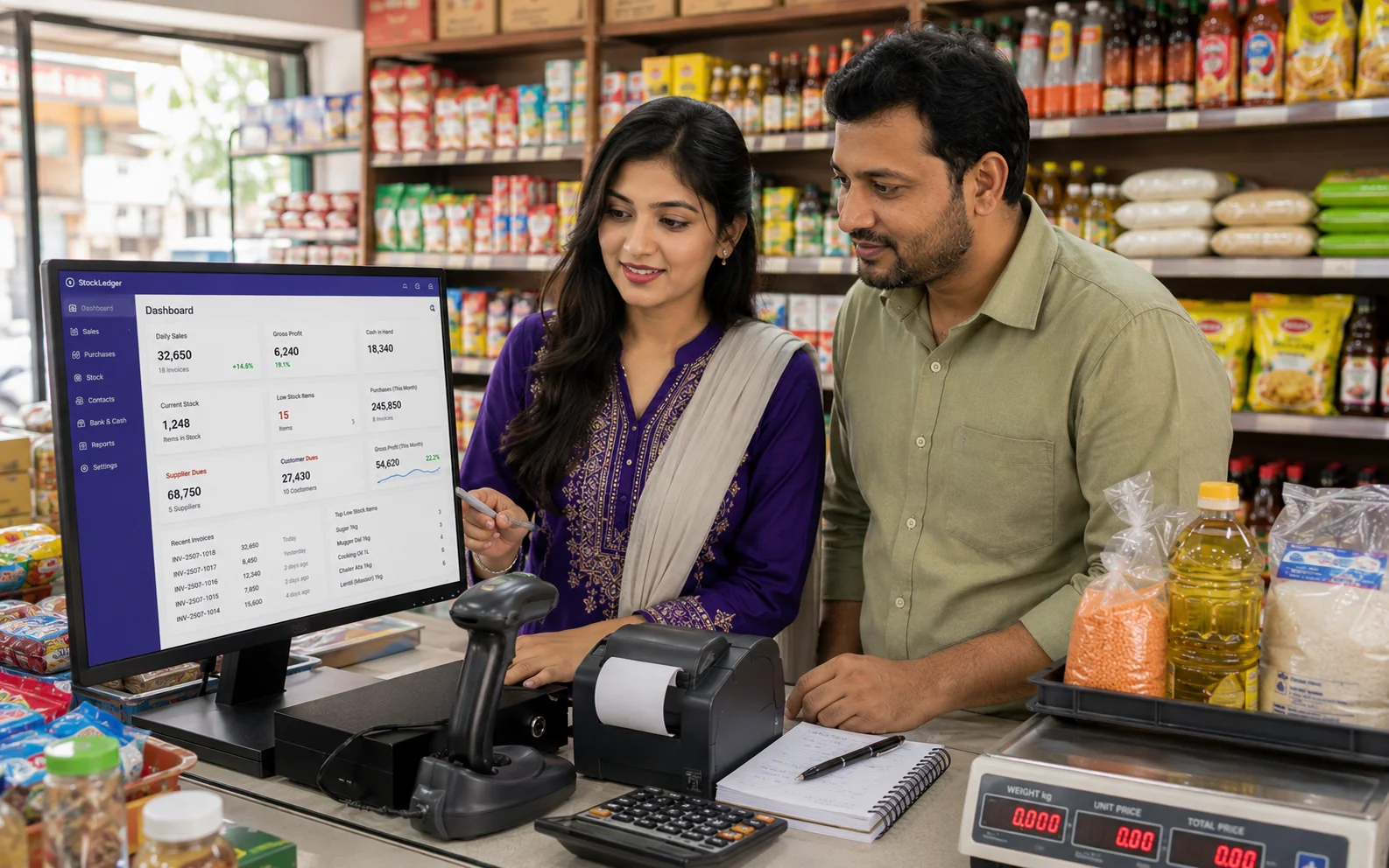 Grocery store management workflow