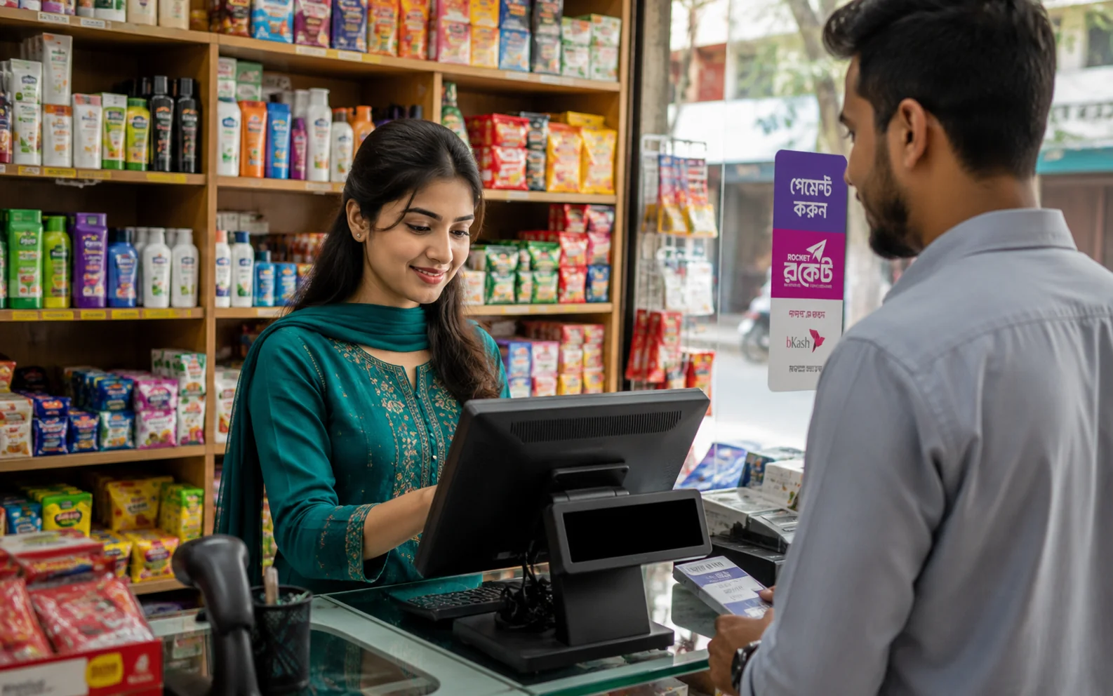 Retail shop counter using StockLedger